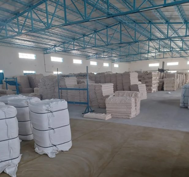 Textiles Division loom setup at Manthragiri Textiles